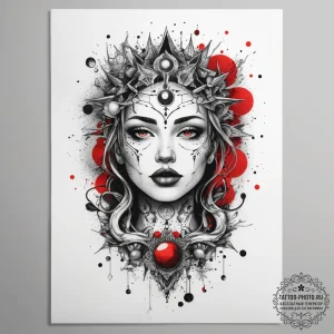 Tattoo sketch cosmic root, concept art for ta... - эскиз тату (№1757786105_0, 13.09.2025 17:55) — tattoo-photo.ru