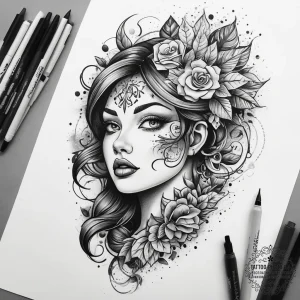 Tattoo sketch dream, artistic tattoo sketch,... - эскиз тату (№1757789665_0, 13.09.2025 18:54) — tattoo-photo.ru