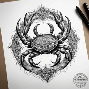 Tattoo sketch king crab, artistic tattoo sket... - эскиз тату (№1757790642_0, 13.09.2025 19:10) — tattoo-photo.ru