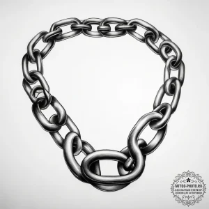 Tattoo sketch iron chain - эскиз тату (№1757791830_0, 13.09.2025 19:30) — tattoo-photo.ru