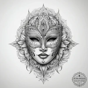 Tattoo sketch masquerade mask tattoo, artisti... - эскиз тату (№1757792432_0, 13.09.2025 19:40) — tattoo-photo.ru