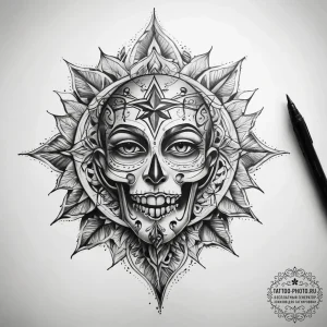Tattoo sketch blessed existence - эскиз тату (№1757793787_0, 13.09.2025 20:03) — tattoo-photo.ru