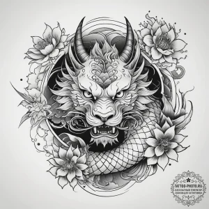 Tattoo sketch aster, tattoo flash sheet desig... - эскиз тату (№1757793981_0, 13.09.2025 20:06) — tattoo-photo.ru