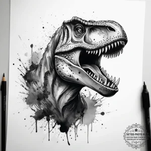Tattoo sketch t-rex, tattoo flash sheet desig... - эскиз тату (№1757798160_0, 13.09.2025 21:16) — tattoo-photo.ru