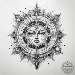 Tattoo sketch cosmic history - эскиз тату (№1757802914_0, 13.09.2025 22:35) — tattoo-photo.ru