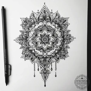 Tattoo sketch lace tattoo - эскиз тату (№1757803301_0, 13.09.2025 22:41) — tattoo-photo.ru