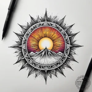 Tattoo sketch sun with ray tattoo, tattoo dra... - эскиз тату (№1757807070_0, 13.09.2025 23:44) — tattoo-photo.ru