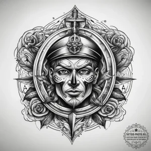 Tattoo sketch sacred portrayal, concept art f... - эскиз тату (№1757807264_0, 13.09.2025 23:47) — tattoo-photo.ru