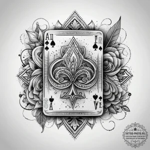 Tattoo sketch royal flush, ink illustration f... - эскиз тату (№1757810620_0, 14.09.2025 00:43) — tattoo-photo.ru