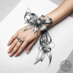 Tattoo sketch hands with a ribbon - эскиз тату (№1757813584_0, 14.09.2025 01:33) — tattoo-photo.ru