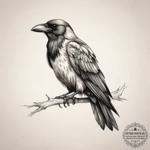 Tattoo sketch crow, tattoo sketch design, fin... - эскиз тату (№1757815531_0, 14.09.2025 02:05) — tattoo-photo.ru
