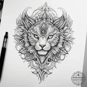 Tattoo sketch copper - эскиз тату (№1757817695_0, 14.09.2025 02:41) — tattoo-photo.ru