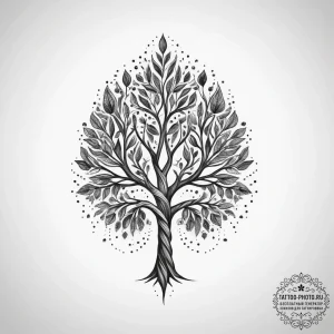 Tattoo sketch divine root, concept art for ta... - эскиз тату (№1757818660_0, 14.09.2025 02:57) — tattoo-photo.ru