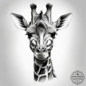 Tattoo sketch giraffe - эскиз тату (№1757827706_0, 14.09.2025 05:28) — tattoo-photo.ru