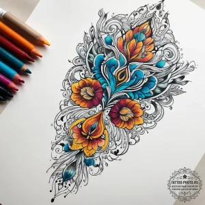 Tattoo sketch braid, tattoo flash sheet desig... - эскиз тату (№1757830211_0, 14.09.2025 06:10) — tattoo-photo.ru