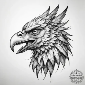 Tattoo sketch griffin beak - эскиз тату (№1757835990_0, 14.09.2025 07:46) — tattoo-photo.ru
