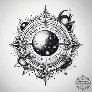 Tattoo sketch cosmic space - эскиз тату (№1757840249_0, 14.09.2025 08:57) — tattoo-photo.ru