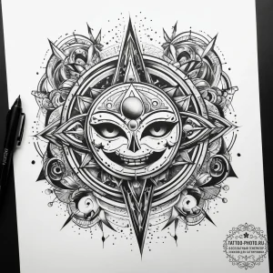 Tattoo sketch cosmic dimension, concept art f... - эскиз тату (№1757842194_0, 14.09.2025 09:29) — tattoo-photo.ru