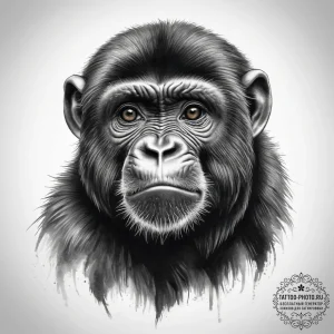 Tattoo sketch howler monkey - эскиз тату (№1757849119_0, 14.09.2025 11:25) — tattoo-photo.ru