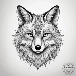 Tattoo sketch fox tattoo, tattoo line art, bl... - эскиз тату (№1757849504_0, 14.09.2025 11:31) — tattoo-photo.ru