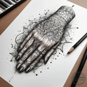 Tattoo sketch hands with a thread, concept ar... - эскиз тату (№1757852108_0, 14.09.2025 12:15) — tattoo-photo.ru