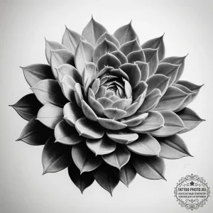 Tattoo sketch succulent, ink illustration for... - эскиз тату (№1757855458_0, 14.09.2025 13:10) — tattoo-photo.ru