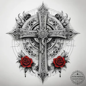Tattoo sketch sacred portrayal, concept art f... - эскиз тату (№1757856237_0, 14.09.2025 13:23) — tattoo-photo.ru