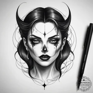 Tattoo sketch вампир, tattoo sketch design, s... - эскиз тату (№1757857228_0, 14.09.2025 13:40) — tattoo-photo.ru