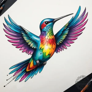 Tattoo sketch hummingbird wing, ink illustrat... - эскиз тату (№1757858408_0, 14.09.2025 14:00) — tattoo-photo.ru