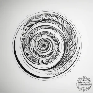 Tattoo sketch spiral - эскиз тату (№1757858602_0, 14.09.2025 14:03) — tattoo-photo.ru