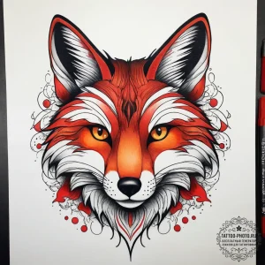 Tattoo sketch fox tattoo, tattoo flash sheet... - эскиз тату (№1757860348_0, 14.09.2025 14:32) — tattoo-photo.ru