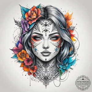 Tattoo sketch emotion, artistic tattoo sketch... - эскиз тату (№1757861323_0, 14.09.2025 14:48) — tattoo-photo.ru