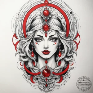 Tattoo sketch cosmic fount, artistic tattoo s... - эскиз тату (№1757861515_0, 14.09.2025 14:51) — tattoo-photo.ru