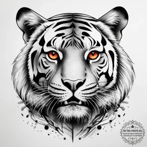 Tattoo sketch tiger in camouflage, tattoo fla... - эскиз тату (№1757861708_0, 14.09.2025 14:55) — tattoo-photo.ru