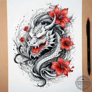 Tattoo sketch watercolor plant with a splash,... - эскиз тату (№1757862098_0, 14.09.2025 15:01) — tattoo-photo.ru