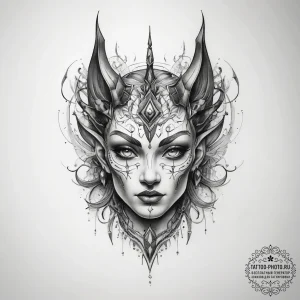 Tattoo sketch changeling - эскиз тату (№1757862293_0, 14.09.2025 15:04) — tattoo-photo.ru