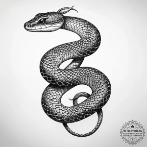 Tattoo sketch морская змея - эскиз тату (№1757863476_0, 14.09.2025 15:24) — tattoo-photo.ru