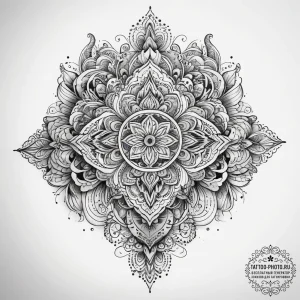Tattoo sketch a symbolic concept, ink illustr... - эскиз тату (№1757863668_0, 14.09.2025 15:27) — tattoo-photo.ru