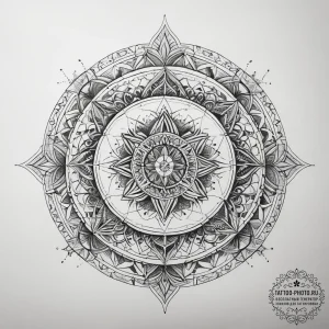 Tattoo sketch cosmic presence, tattoo line ar... - эскиз тату (№1757863864_0, 14.09.2025 15:31) — tattoo-photo.ru