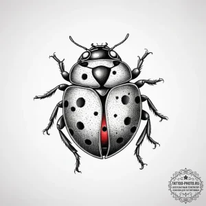Tattoo sketch ladybug, artistic tattoo sketch... - эскиз тату (№1757864068_0, 14.09.2025 15:34) — tattoo-photo.ru
