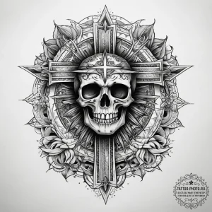 Tattoo sketch virtue, ink illustration for ta... - эскиз тату (№1757865256_0, 14.09.2025 15:54) — tattoo-photo.ru