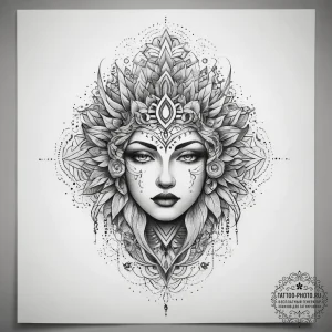 Tattoo sketch divine root, tattoo sketch desi... - эскиз тату (№1757867598_0, 14.09.2025 16:33) — tattoo-photo.ru