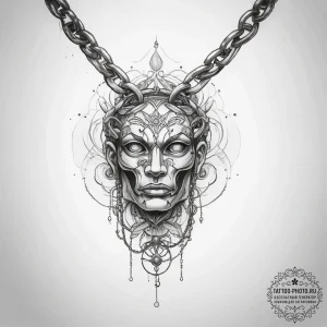 Tattoo sketch chain - эскиз тату (№1757870777_0, 14.09.2025 17:26) — tattoo-photo.ru