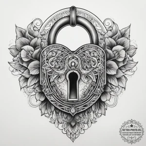 Tattoo hands with a lock, artistic tattoo ske... - эскиз тату (№1757874316_0, 14.09.2025 18:25) — tattoo-photo.ru
