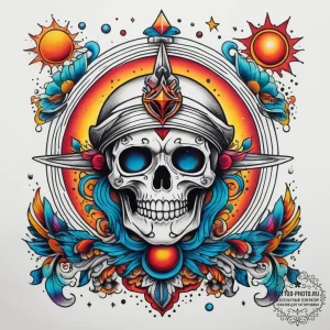 Tattoo sketch cosmic spirit, tattoo flash she... - эскиз тату (№1757876639_0, 14.09.2025 19:03) — tattoo-photo.ru