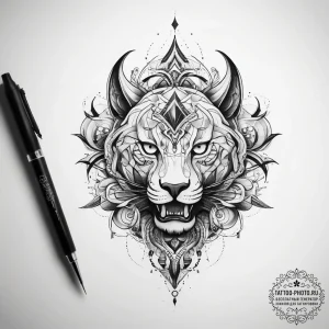 Tattoo sketch onyx - эскиз тату (№1757879530_0, 14.09.2025 19:52) — tattoo-photo.ru