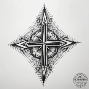 Tattoo sketch diamond tattoo, concept art for... - эскиз тату (№1757880522_0, 14.09.2025 20:08) — tattoo-photo.ru