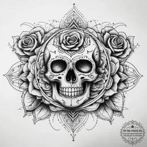 Tattoo sketch mandala pattern, tattoo drawing... - эскиз тату (№1757881101_0, 14.09.2025 20:18) — tattoo-photo.ru