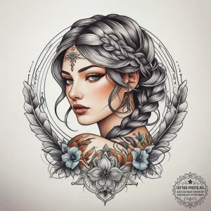 Tattoo sketch braid, artistic tattoo sketch,... - эскиз тату (№1757882467_0, 14.09.2025 20:41) — tattoo-photo.ru