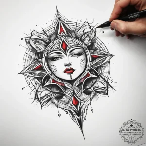 Tattoo sketch cosmic foundation, tattoo line... - эскиз тату (№1757882670_0, 14.09.2025 20:44) — tattoo-photo.ru